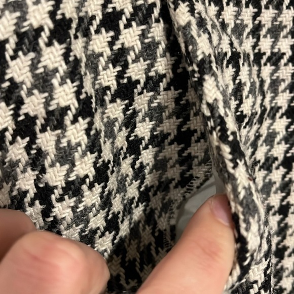 Ann Taylor Black White Houndstooth Wool Blend Pencil Skirt 8 - Picture 2 of 5